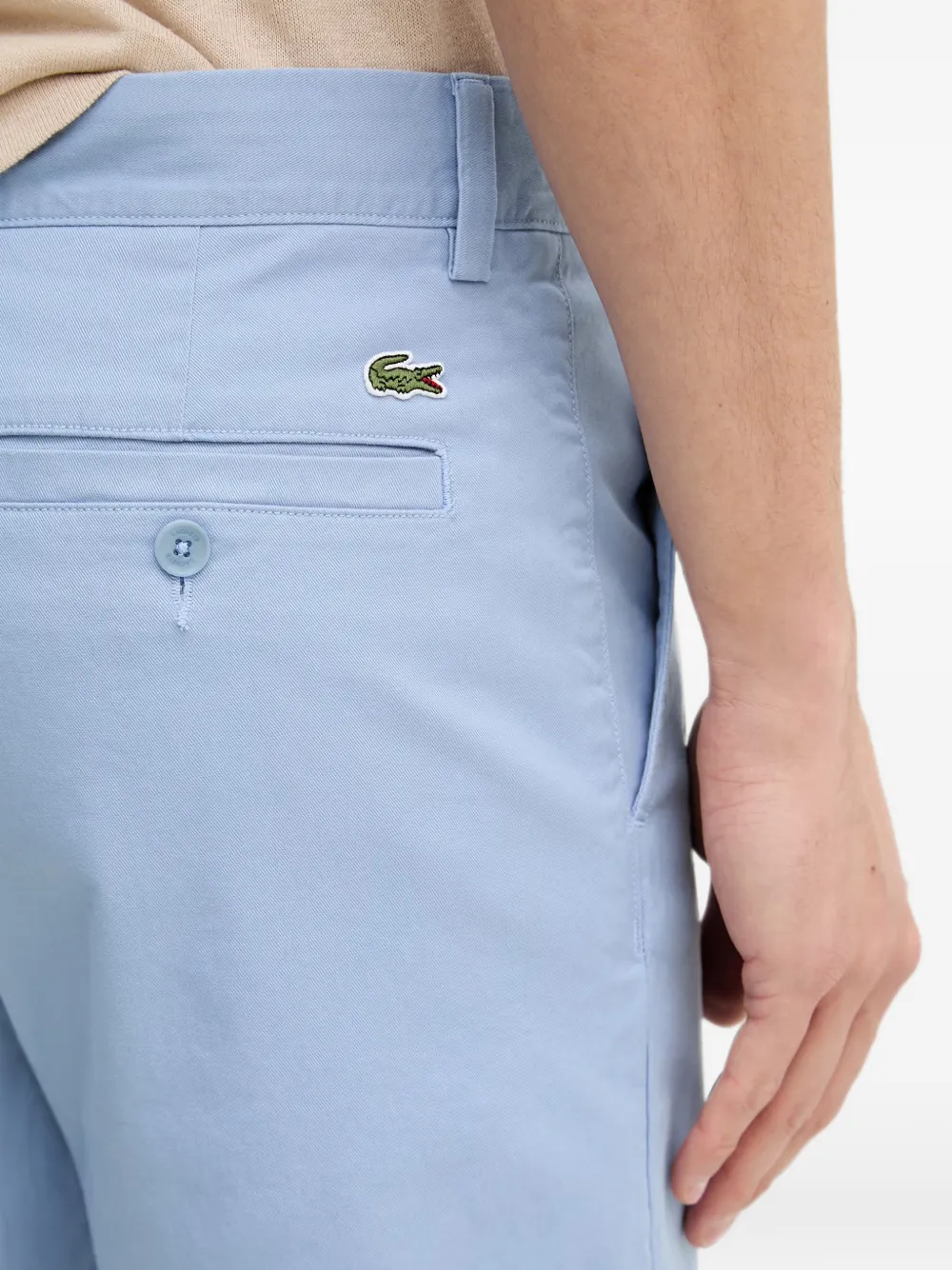 Lacoste Shorts met logopatch Blauw