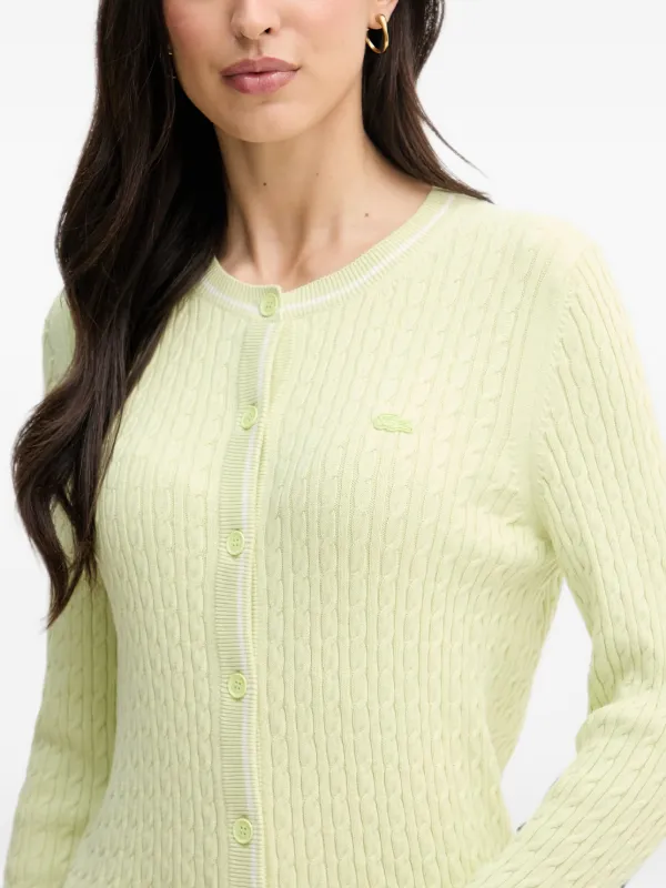 hairy cable crewneck cardigan