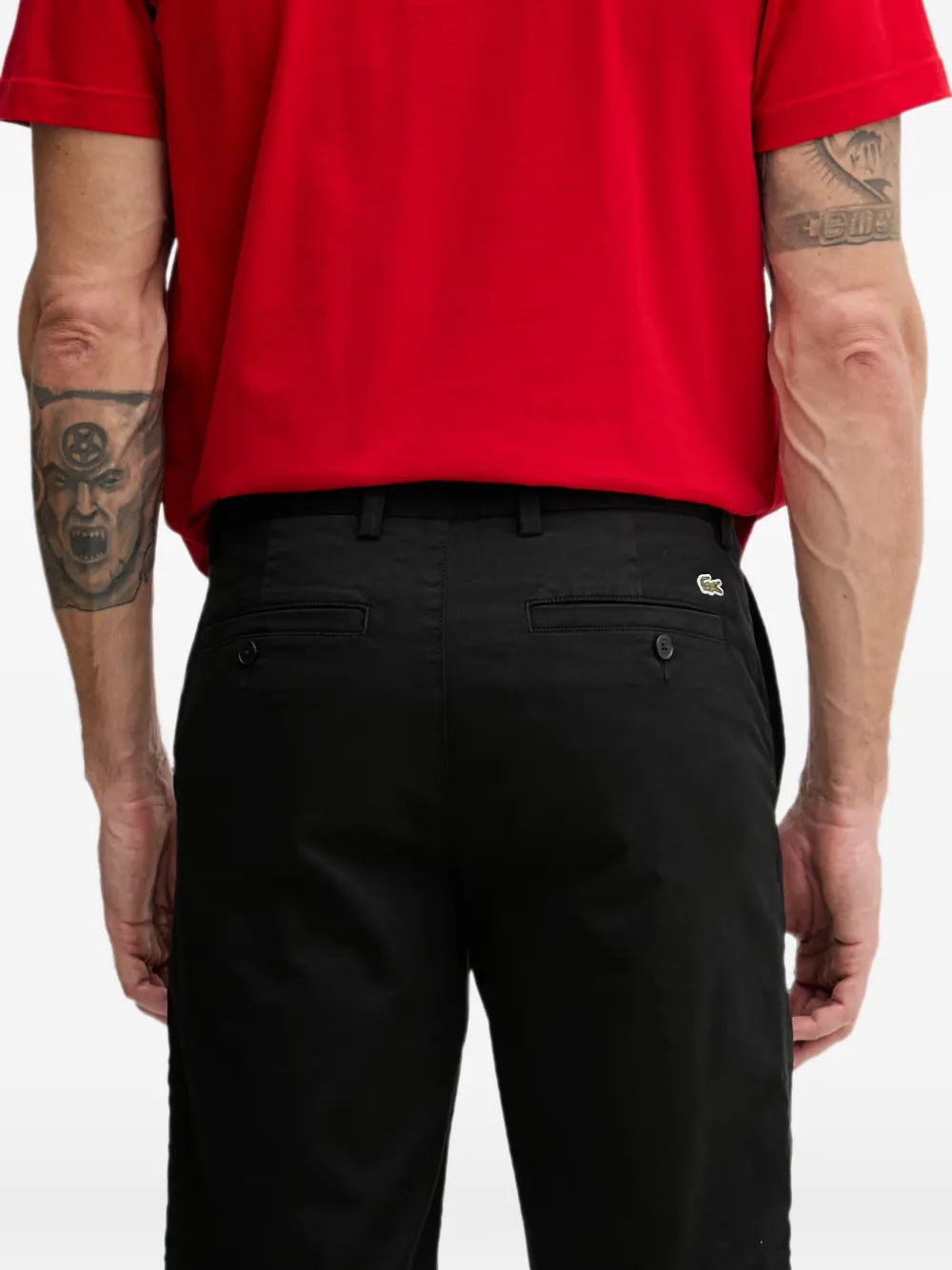 Lacoste Shorts met logopatch Zwart