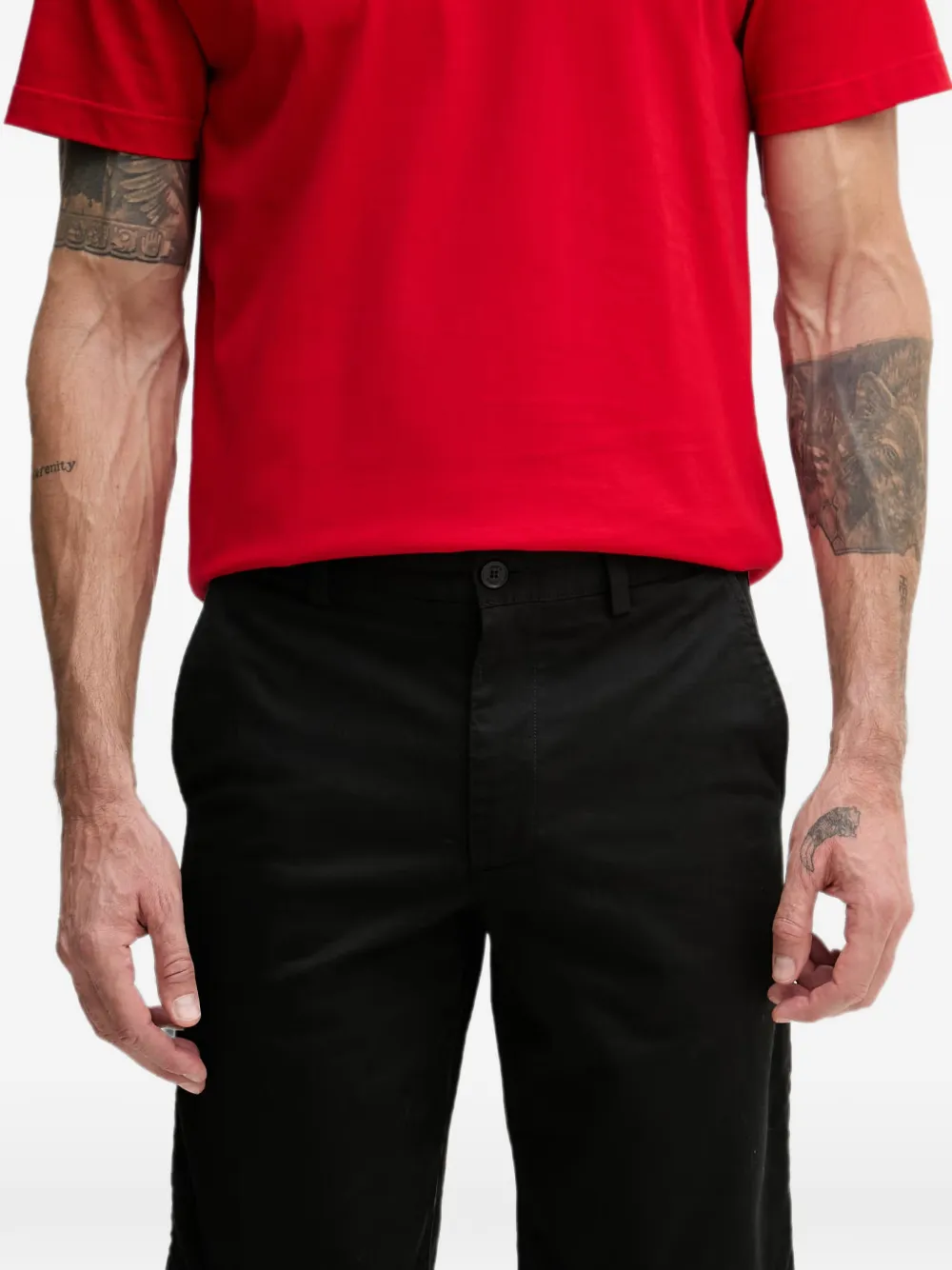 Lacoste Shorts met logopatch Zwart