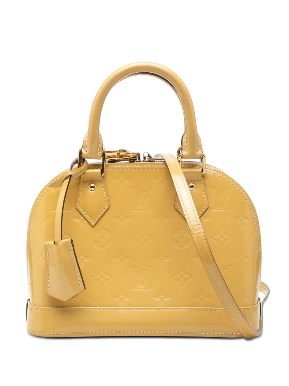 Louis Vuitton Pre-Owned 2015 Monogram Vernis Alma BB satchel - Giallo
