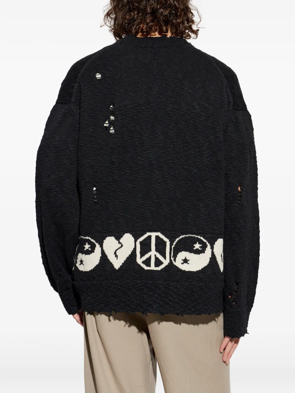 AllSaints Tabua gerafeld vest Zwart