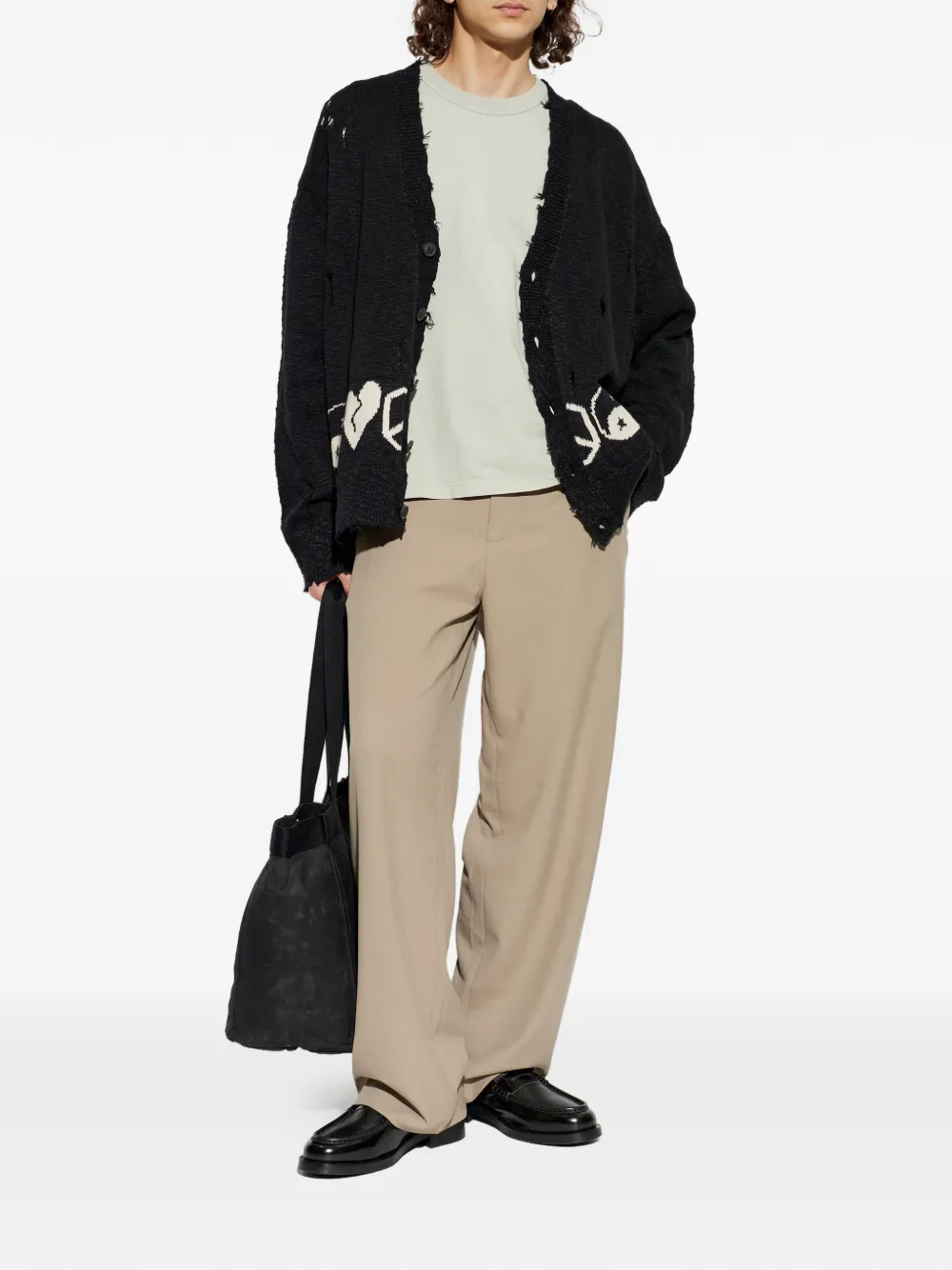 AllSaints Tabua gerafeld vest Zwart
