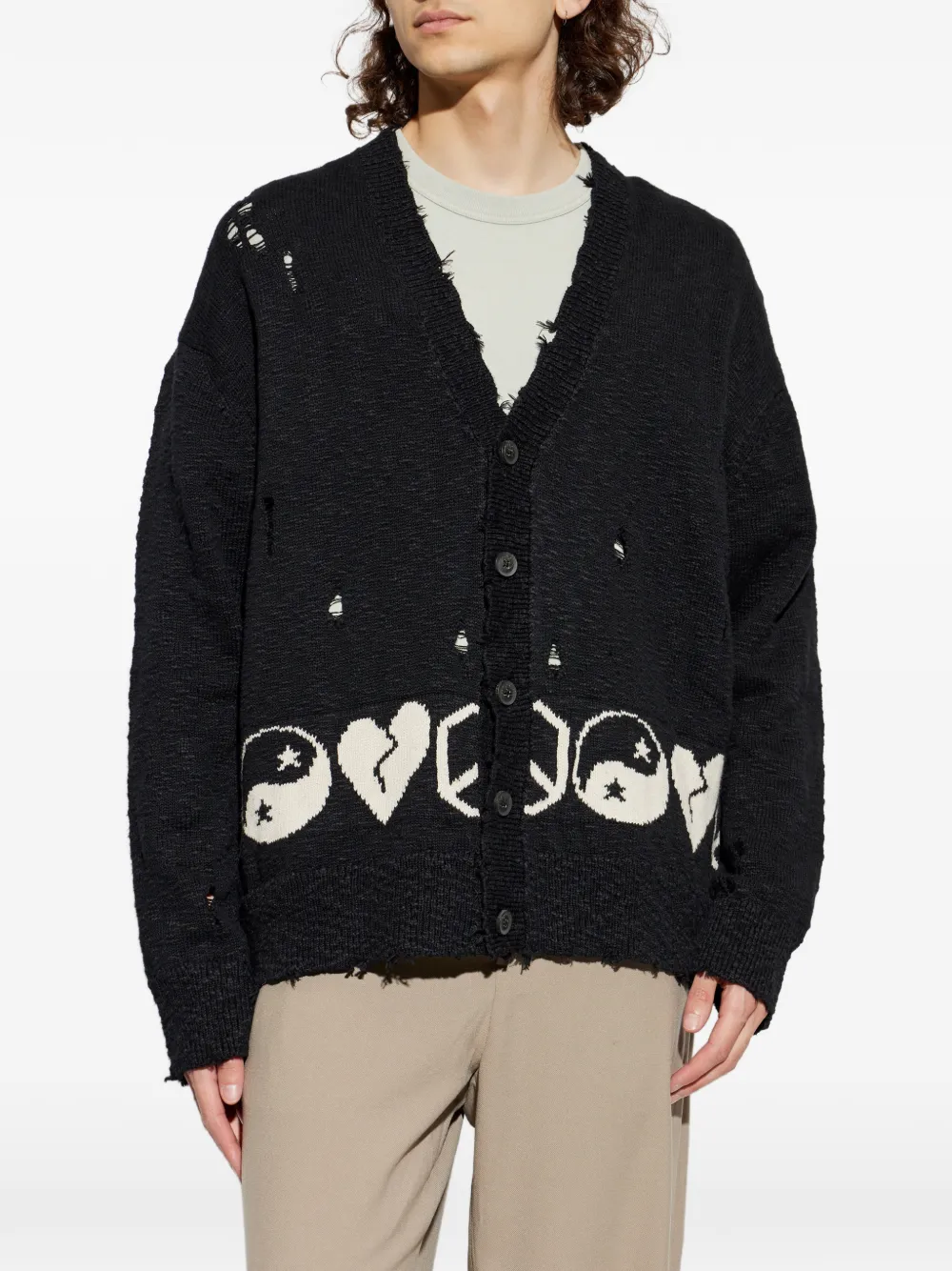 AllSaints Tabua gerafeld vest Zwart