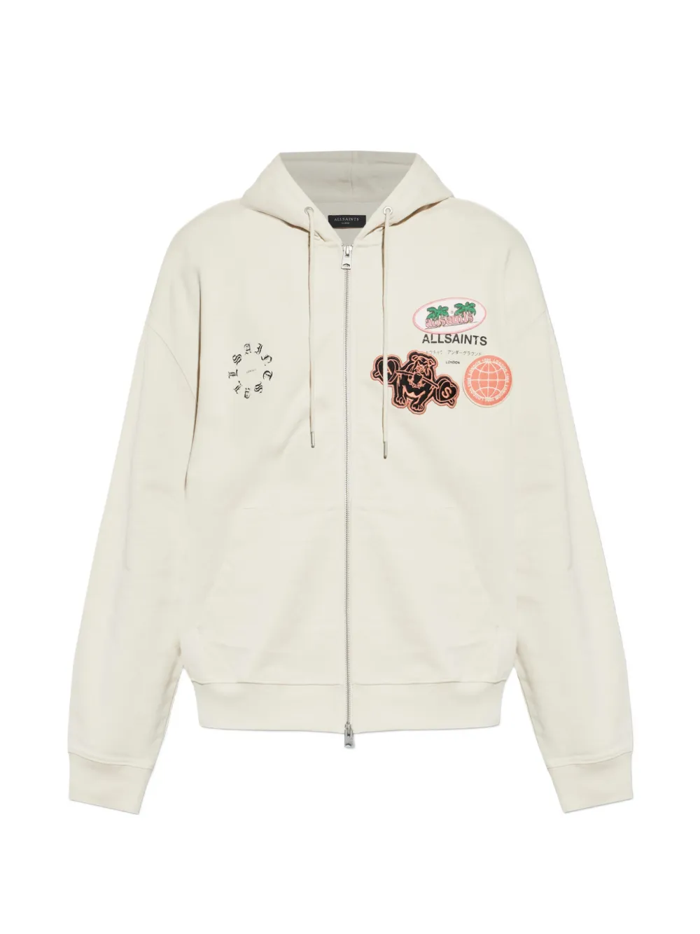 AllSaints Felpa Patcher con applicazione - Toni neutri