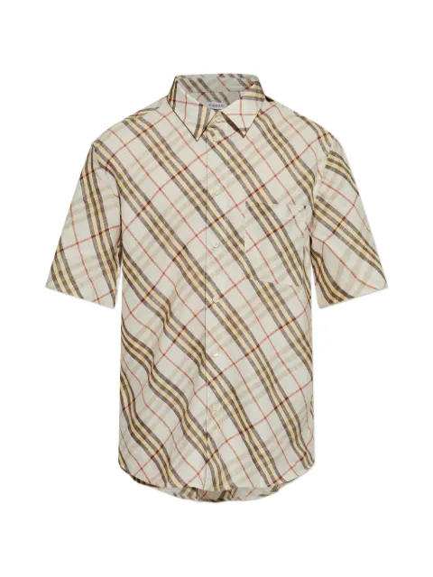 Burberry check short-sleeve shirt
