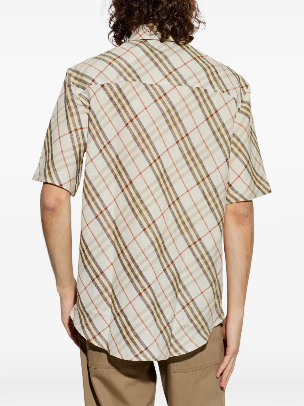 Burberry Geruit overhemd Beige