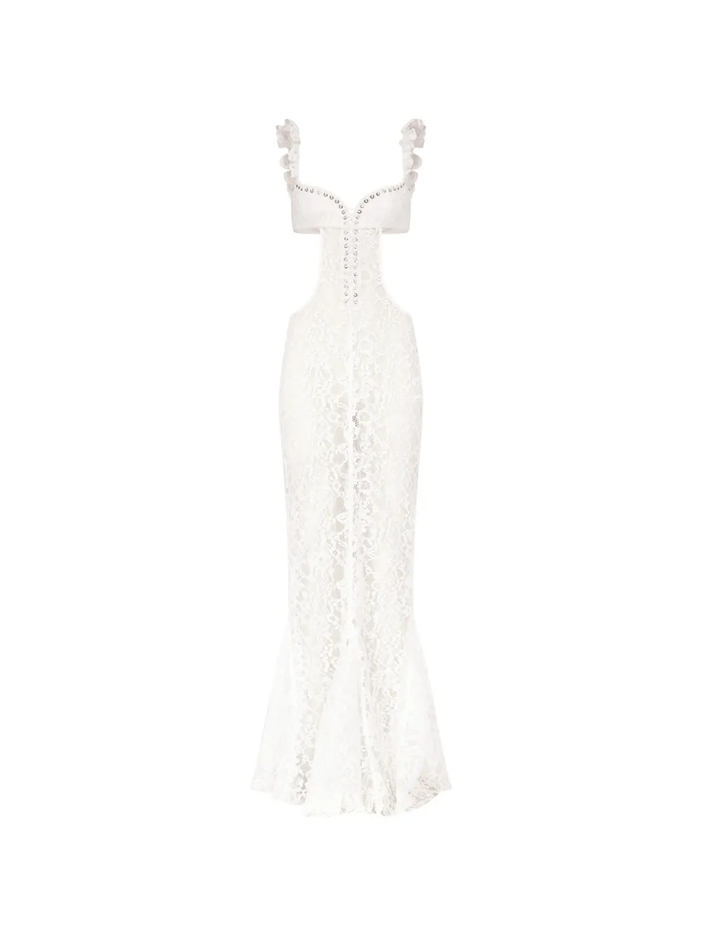 Ludovic de Saint Sernin Chloe lace-up dress - Weiß