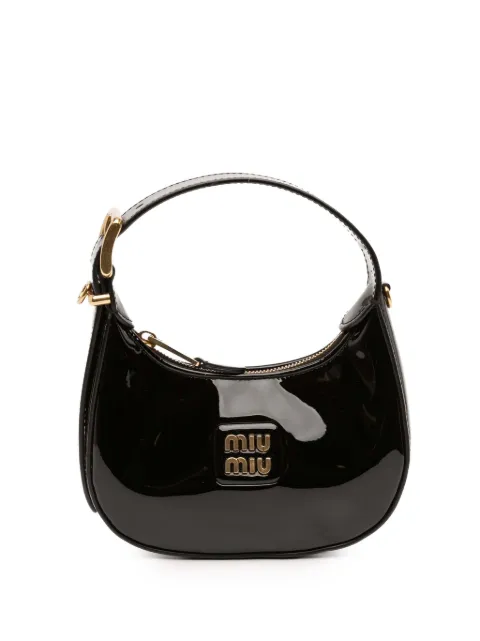 Miu Miu Pre-Owned bolsa de mano de charol con logo 2010-2026