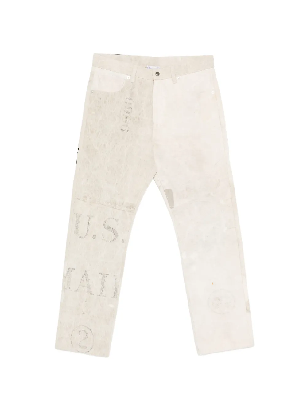 Warren Lotas graphic-print jeans - Neutrals