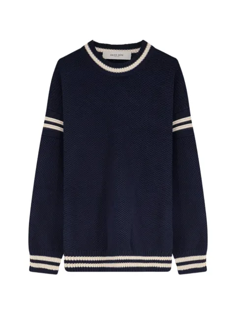 Golden Goose striped logo-patch sweater