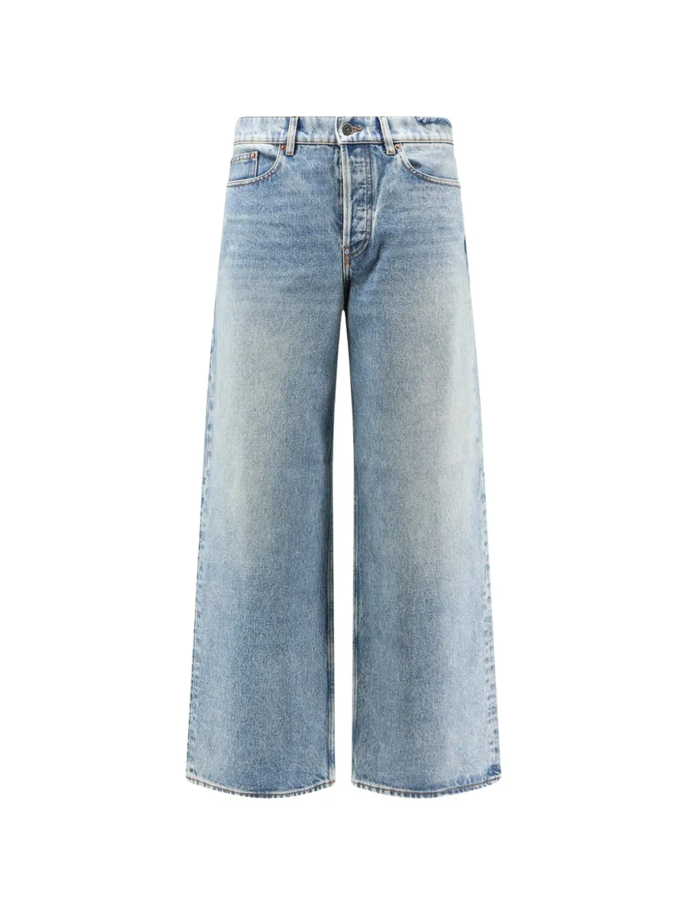 Golden Goose faded-effect wide-leg jeans - Blu