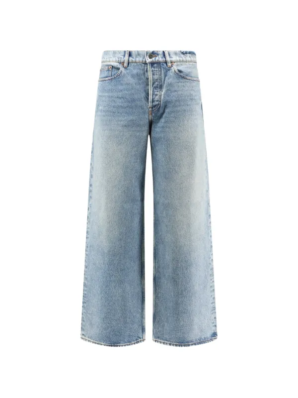 Golden Goose Faded-effect Wide-leg Jeans in Blue