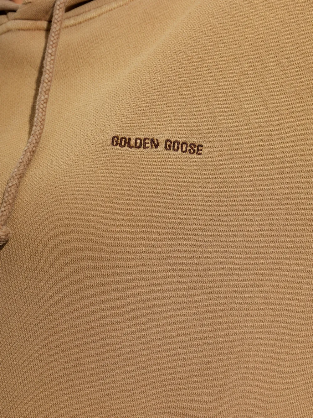 Golden Goose Gerafelde hoodie met logoprint Beige