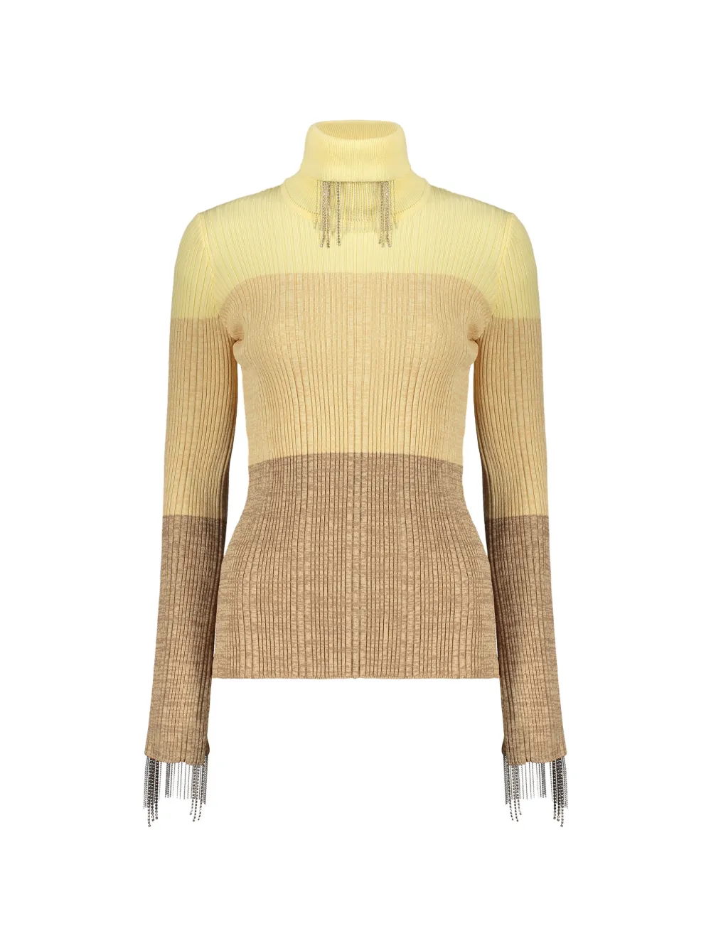 Ellery colour-block fringe-detail sweater - Giallo