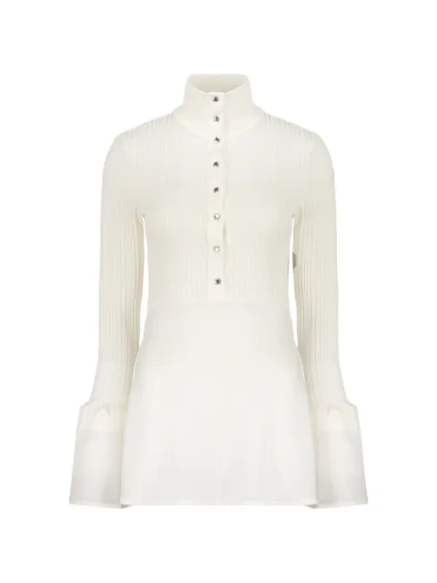 Ellery ribbed-knit flared-cuff top