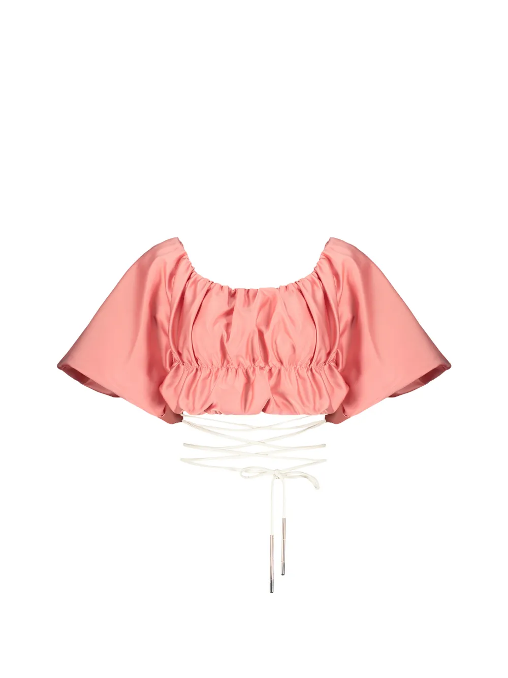 Ellery balloon-sleeve cropped top - Rosa