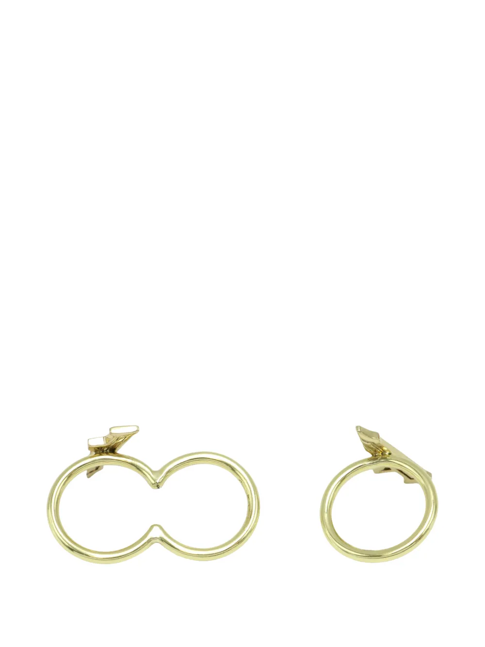 Ellery geometric-bar double-band rings - Oro