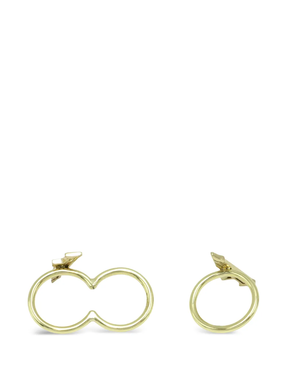 Ellery geometric-bar double-band rings - Oro
