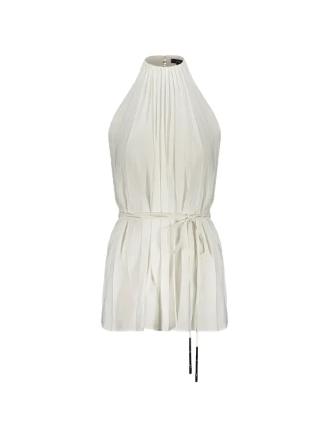 Ellery pleated open-back blouse