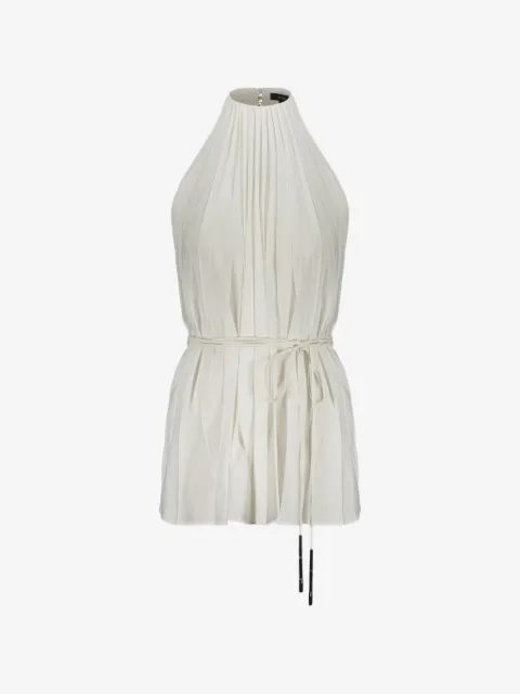 Ellery pleated open-back blouse