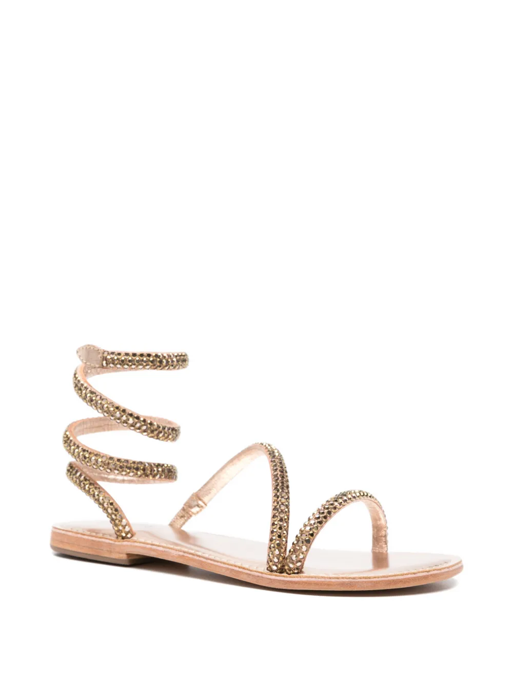 CORAL BLUE Wikkel sandalen verfraaid met kristallen Roze