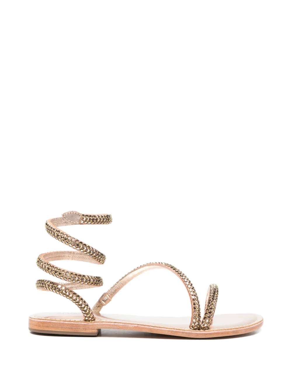 CORAL BLUE Wikkel sandalen verfraaid met kristallen Roze