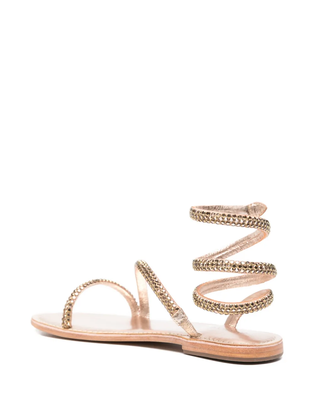 CORAL BLUE Wikkel sandalen verfraaid met kristallen Roze