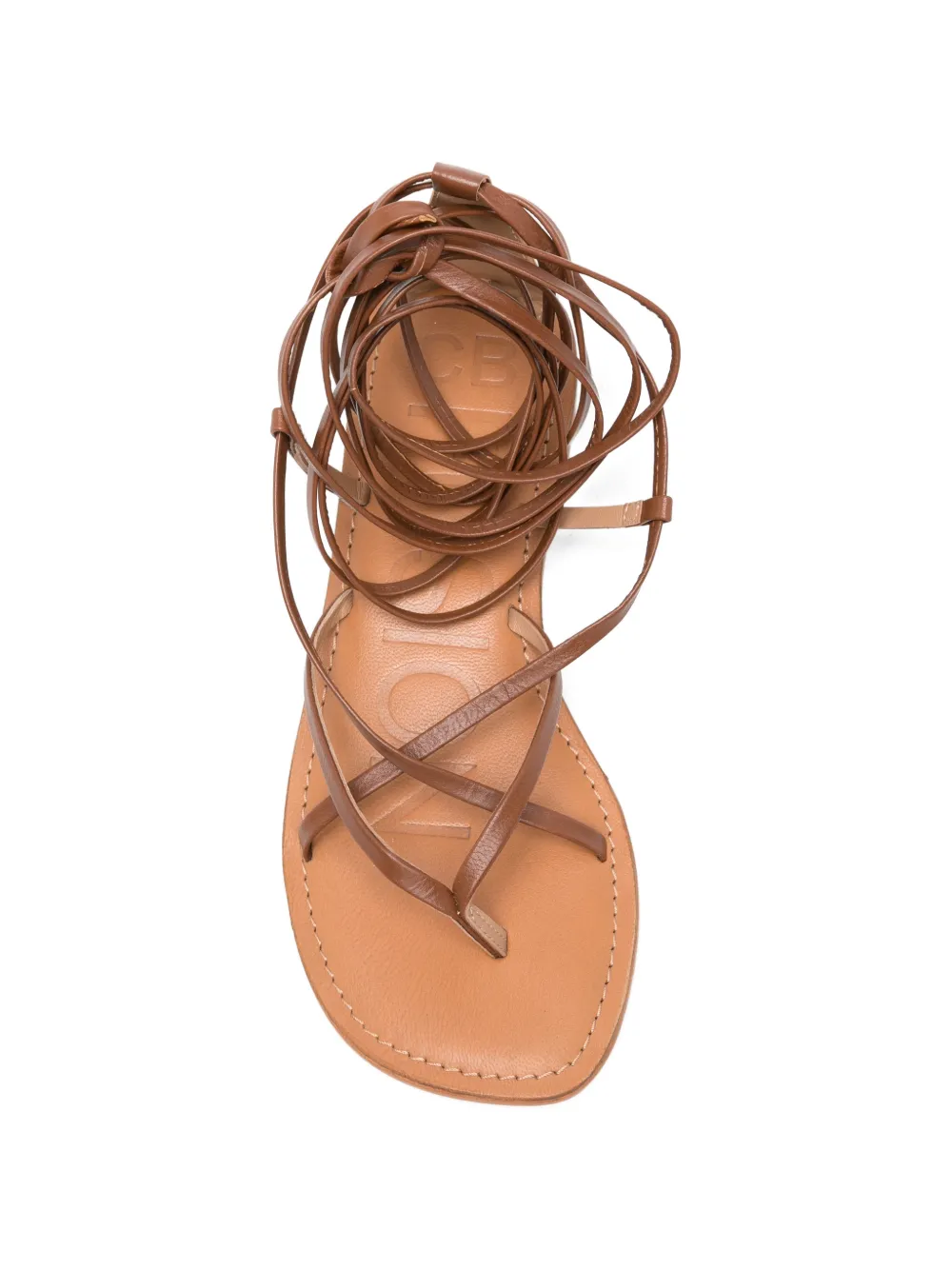 CORAL BLUE Sandalen met veters Bruin