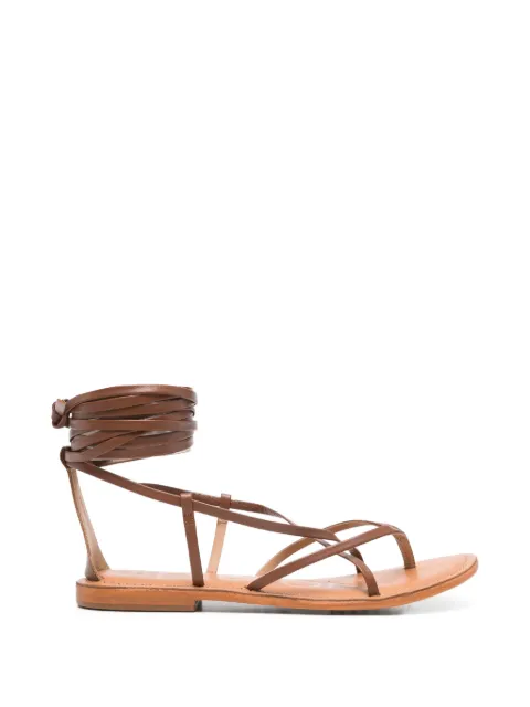 CORAL BLUE lace-up sandals