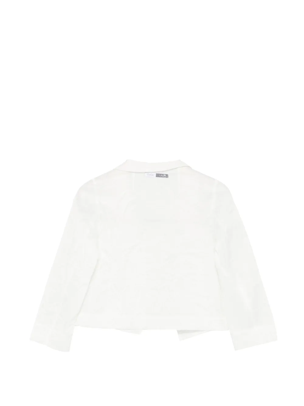 Cucu Lab Katoenen blazer met gekreukte afwerking en lange mouwen Wit