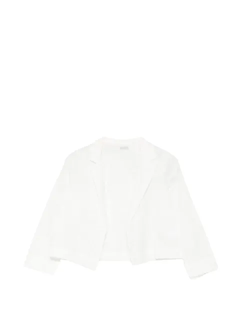 Cucu Lab crinkled-finish long-sleeve cotton blazer