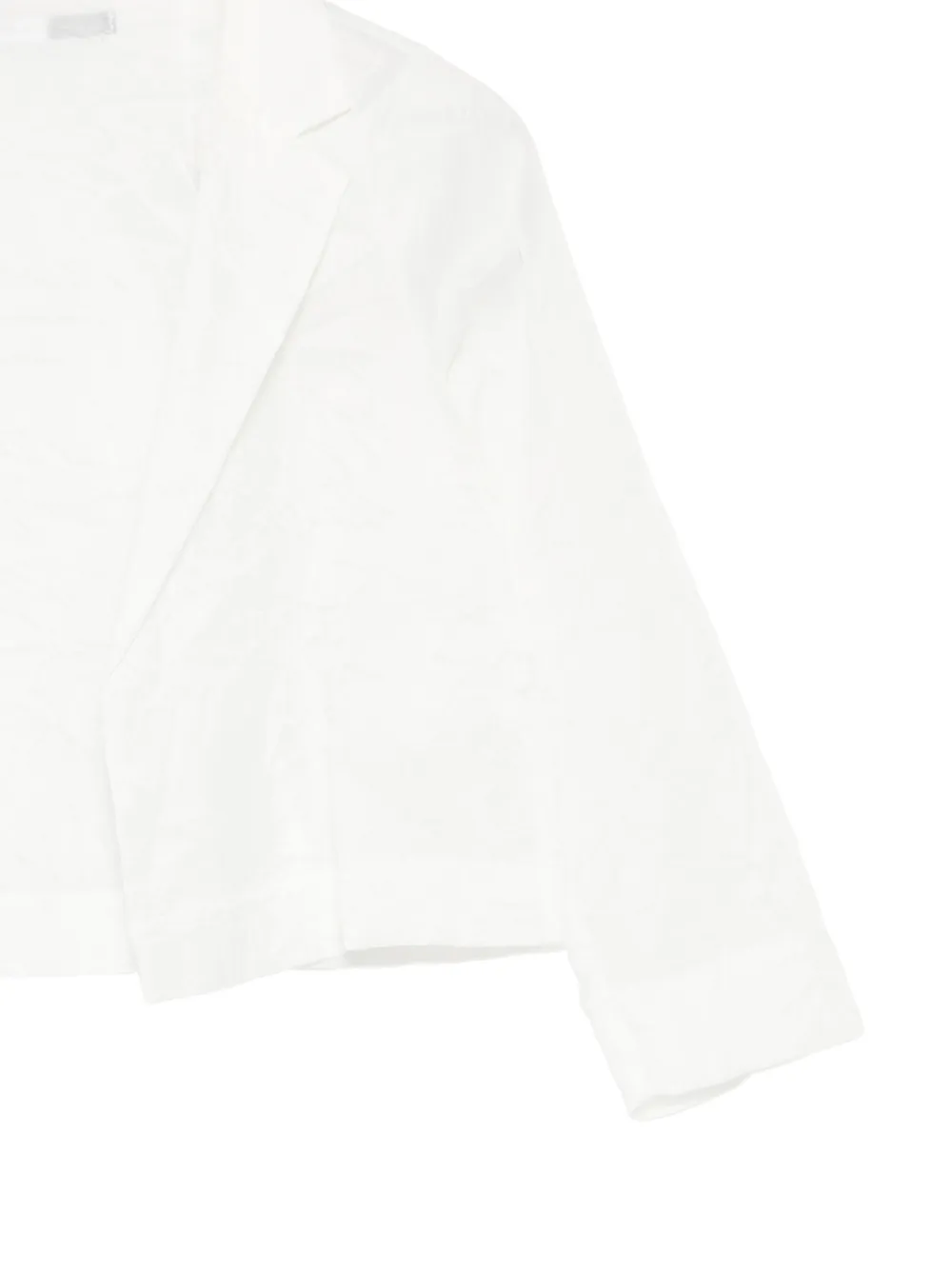 Cucu Lab Katoenen blazer met gekreukte afwerking en lange mouwen Wit