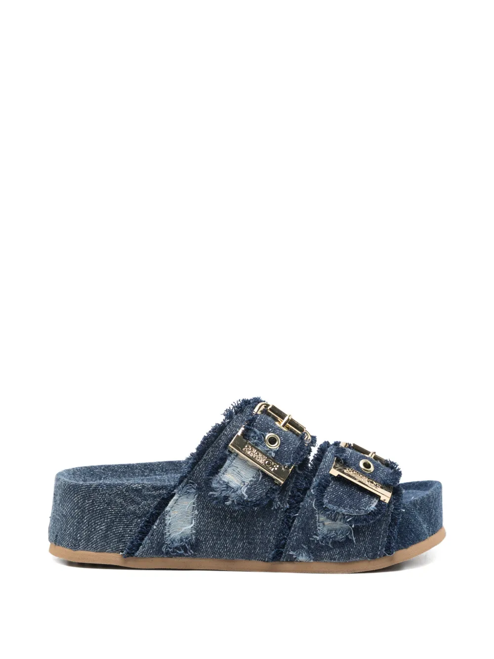 Colors Of California Gerafelde sandalen met gespsluiting Blauw