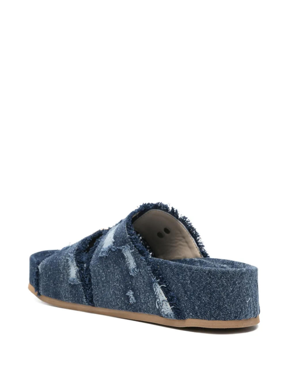 Colors Of California Gerafelde sandalen met gespsluiting Blauw
