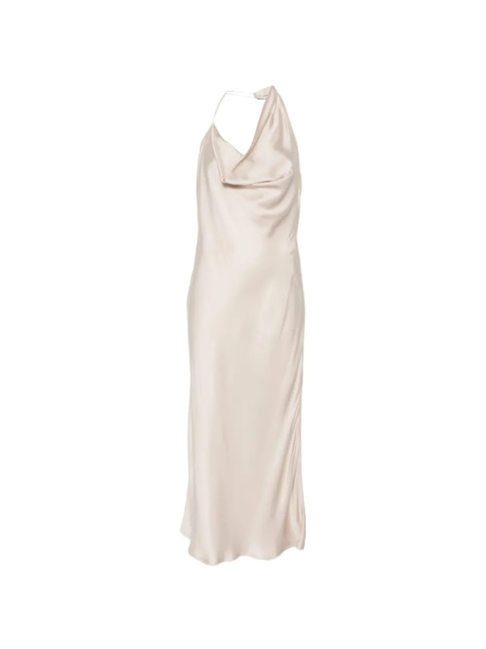 Nineminutes cowl-neck backless midi dress - Toni neutri