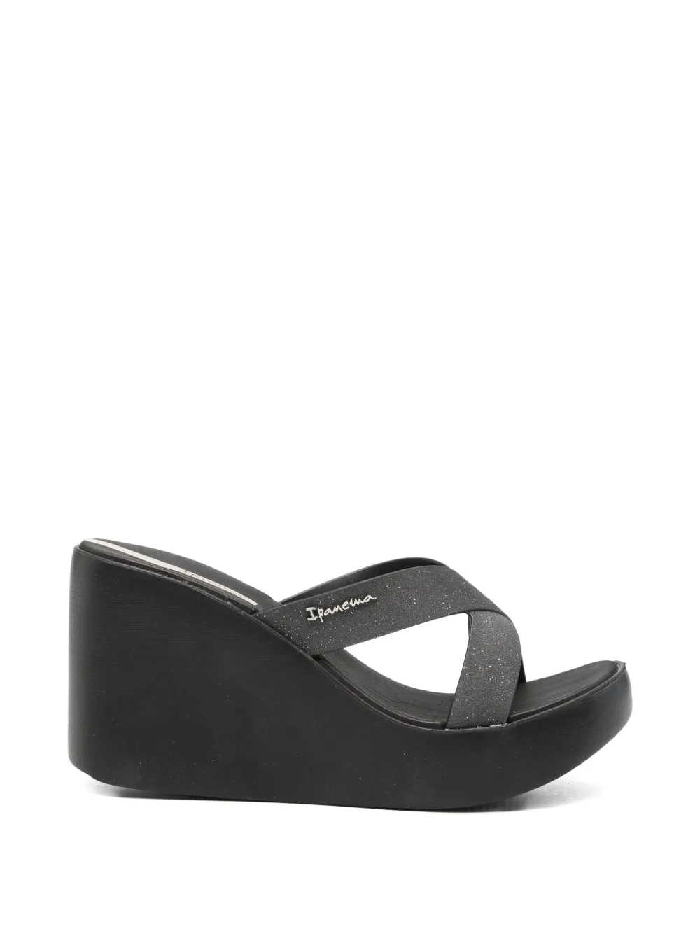 Ipanema High Fashion II sandalen met gekruiste bandjes en glitters Zwart