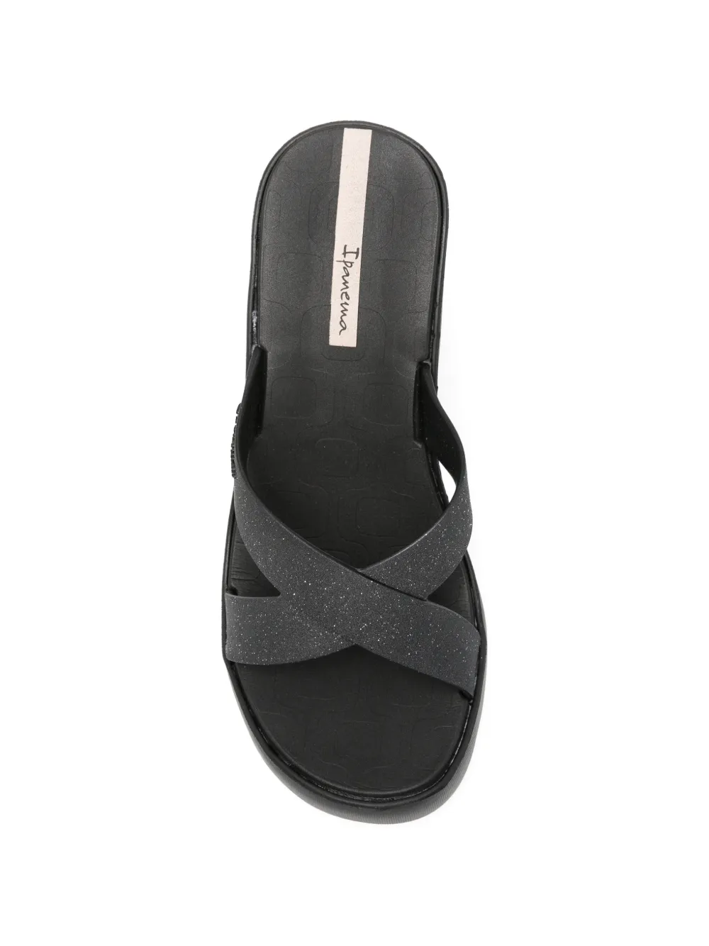 Ipanema High Fashion II sandalen met gekruiste bandjes en glitters Zwart