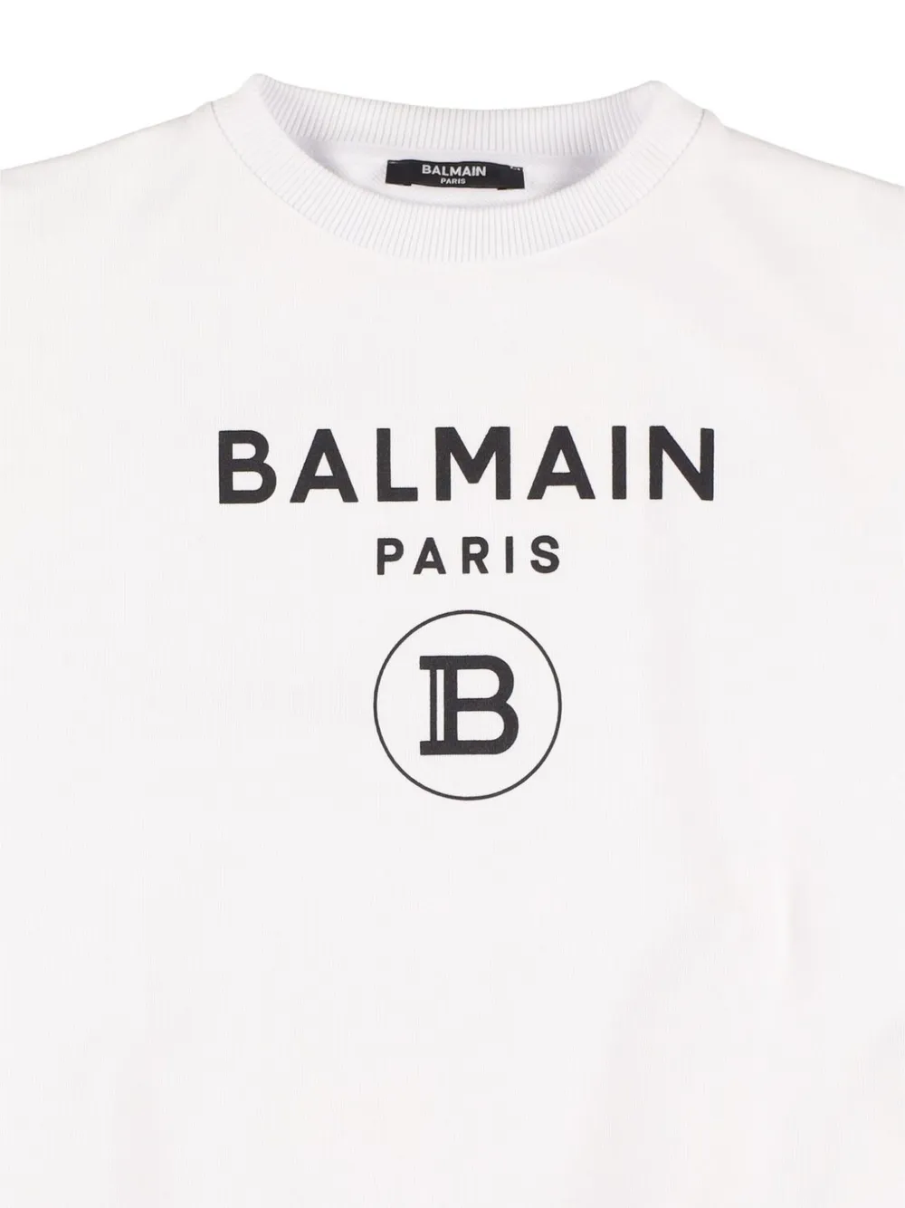 Balmain Kids Sweater met logoprint Wit