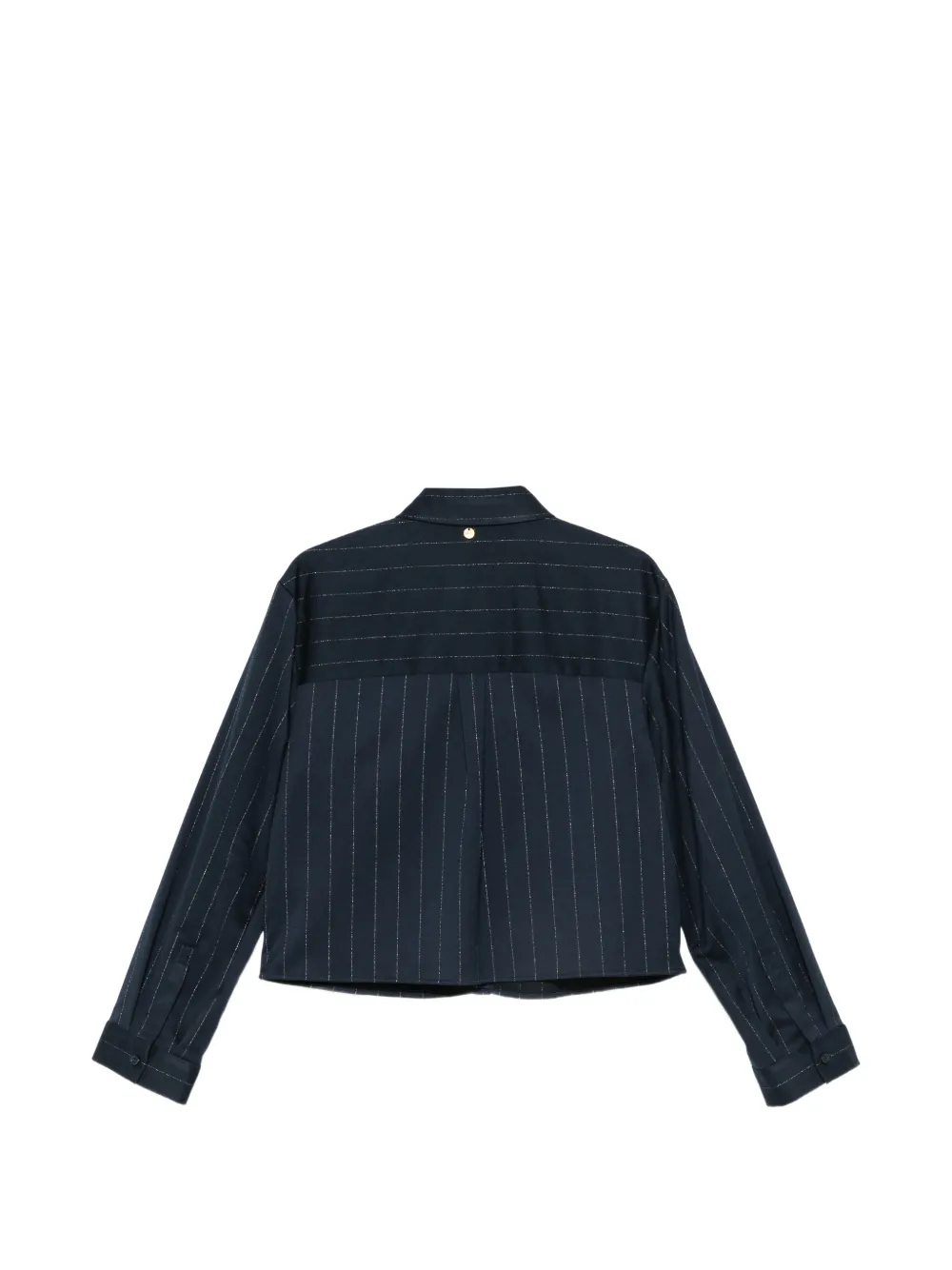 LIU JO Blouse met krijtstreep-print en opgestikte zak Blauw