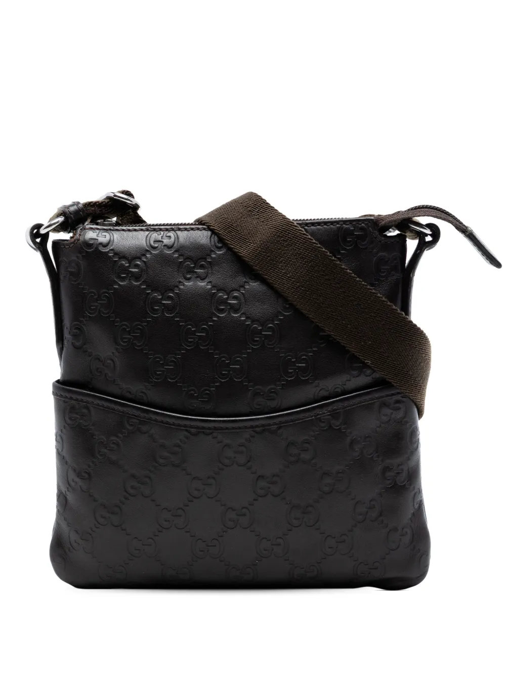 Gucci Pre-Owned 2016-2026 Guccissima crossbody bag - Braun