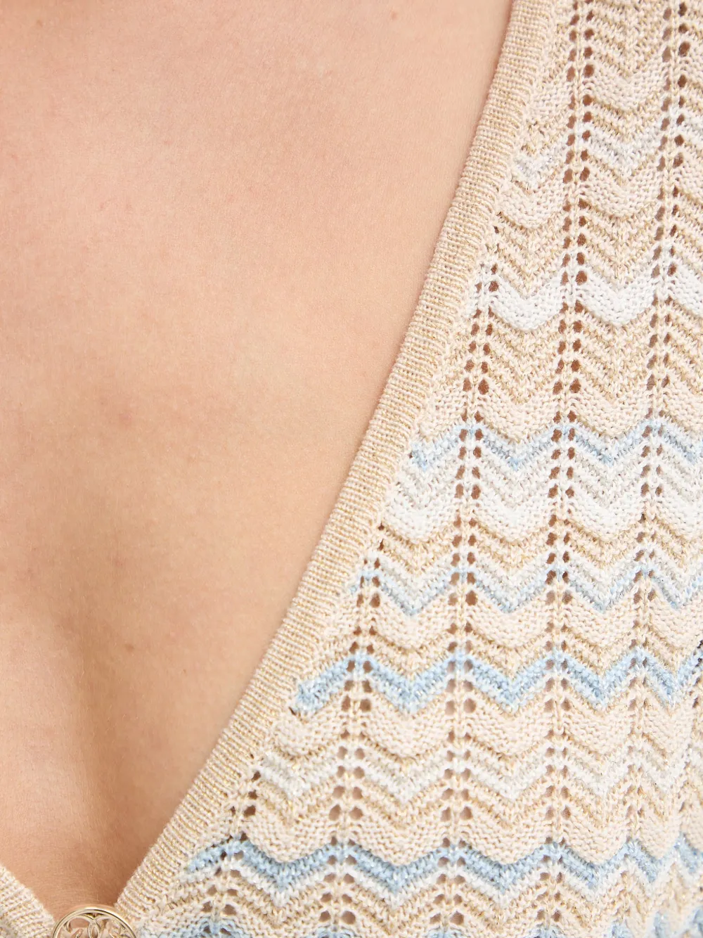 GUESS USA Vest met chevron-streep Beige