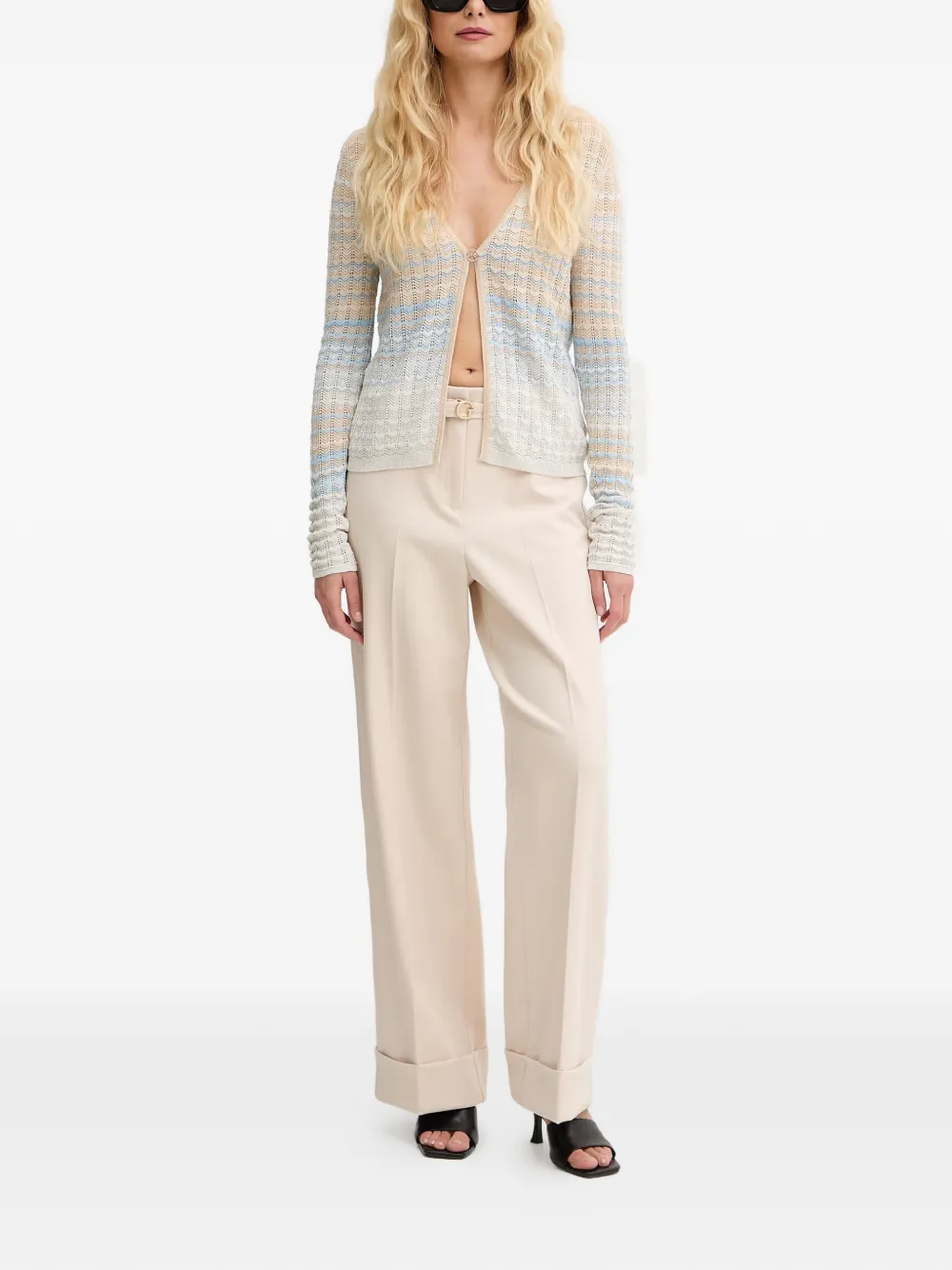 GUESS USA Vest met chevron-streep Beige
