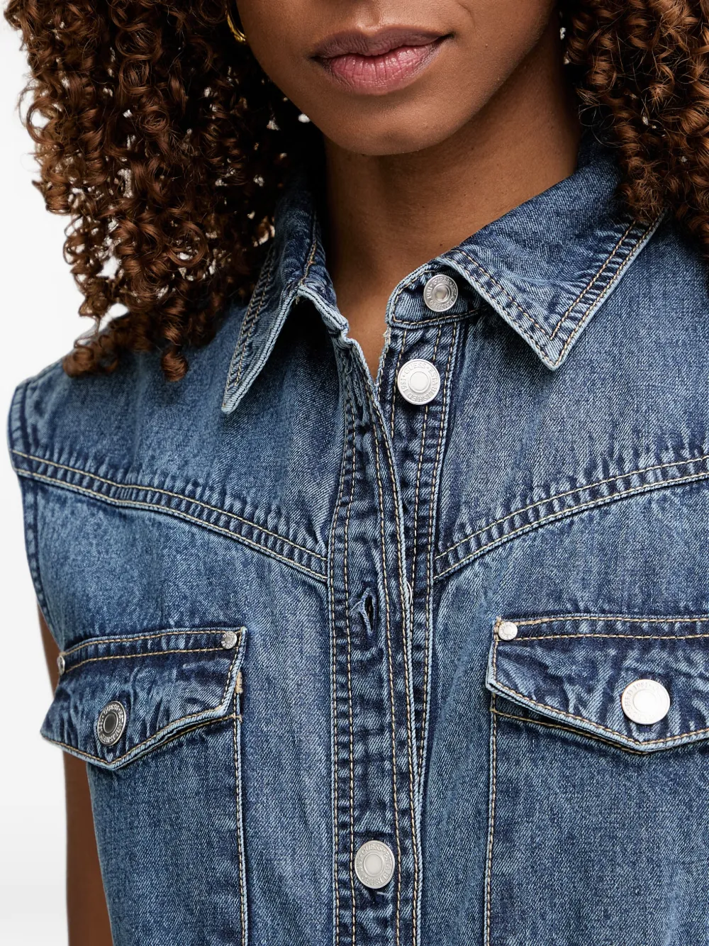 GUESS USA Denim maxi-jurk Blauw
