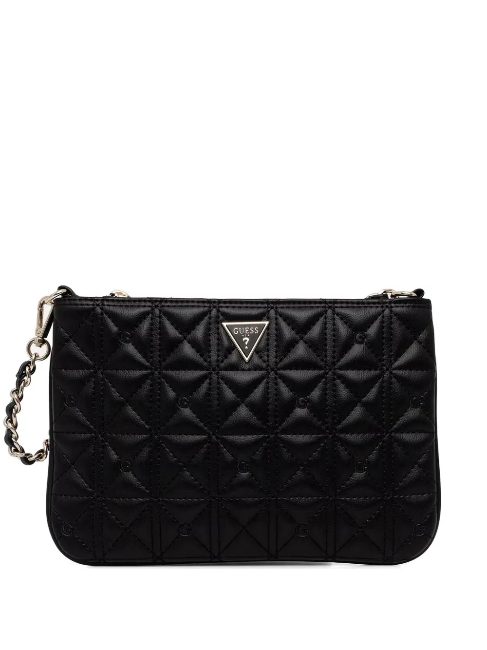 GUESS USA 4G quilted clutch bag - Nero