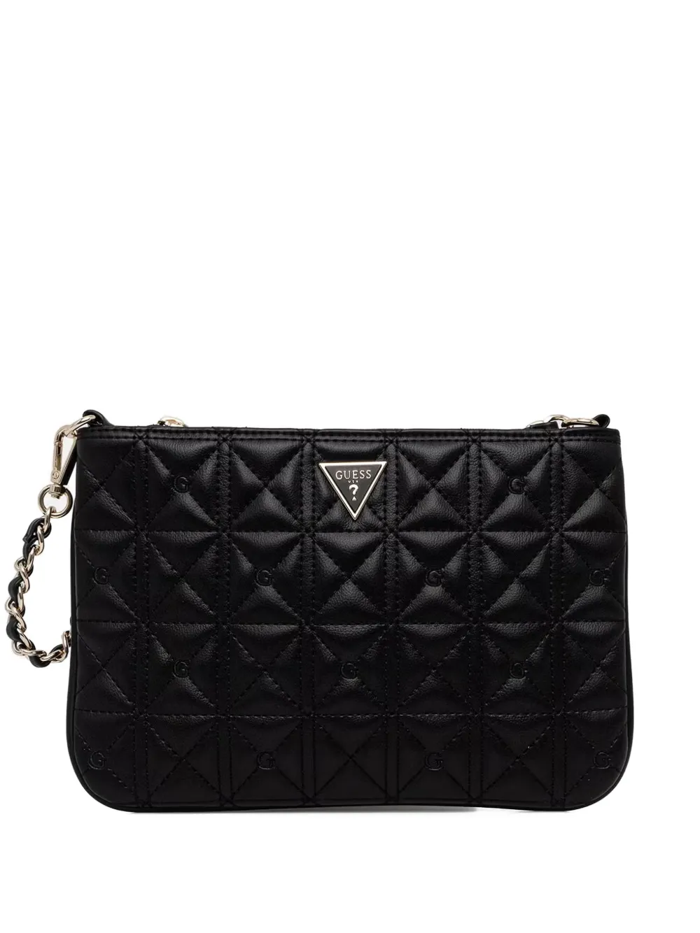 GUESS USA 4G quilted clutch bag - Nero