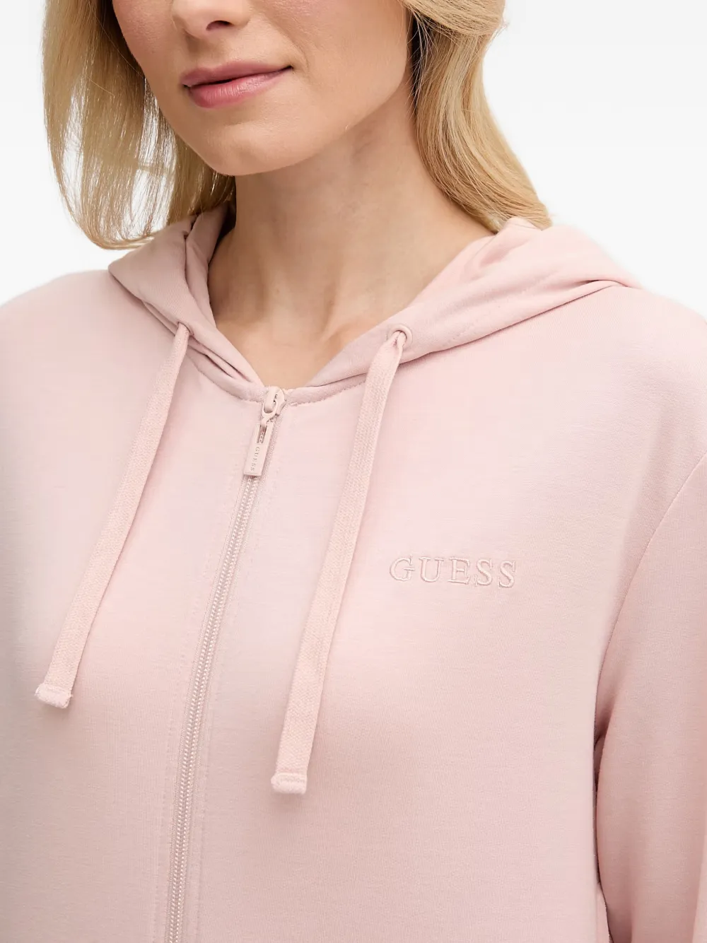 GUESS USA Hoodie met geborduurd logo Roze
