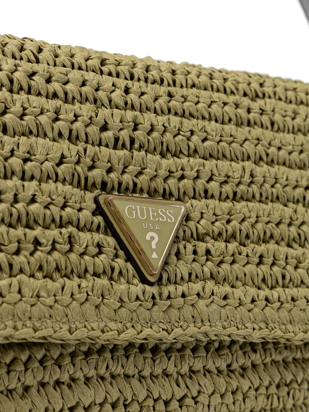 GUESS USA Ofelia geweven schoudertas Groen