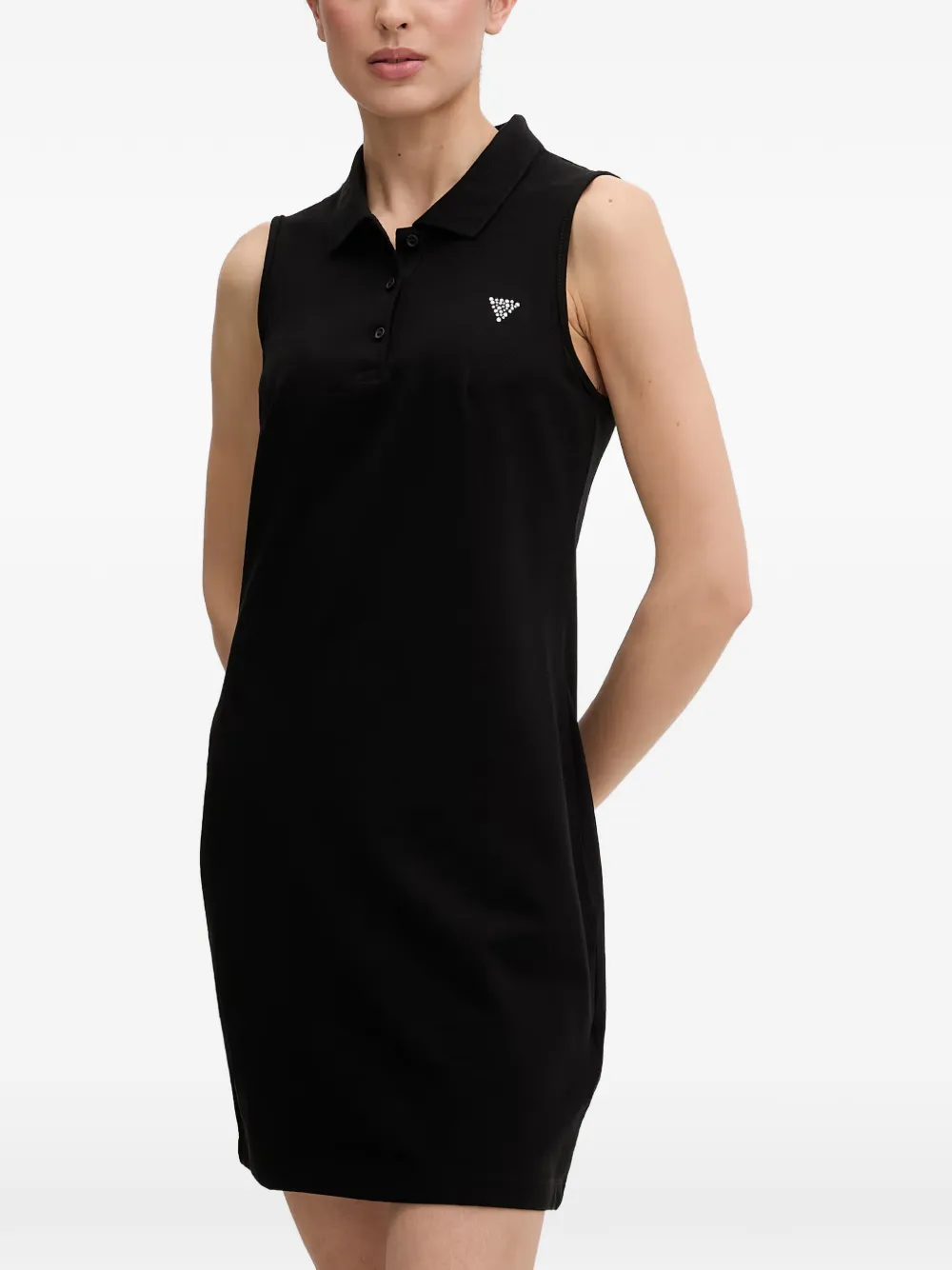 GUESS USA rhinestone-embellished sleeveless mini dress - Nero