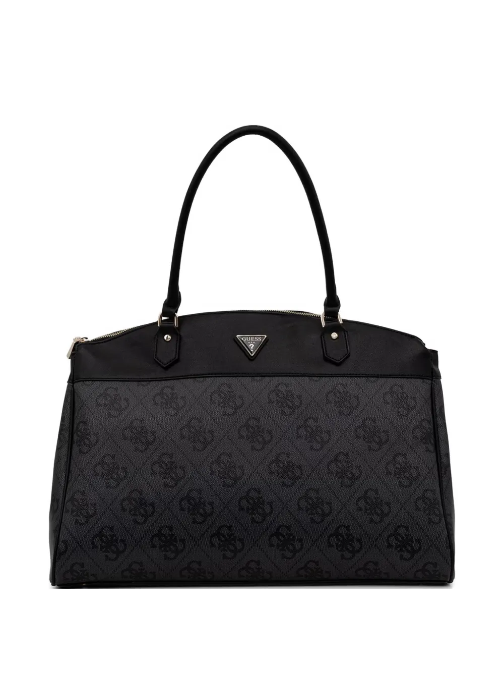 GUESS USA maxi Berta monogram-print logo-plaque tote bag - Black